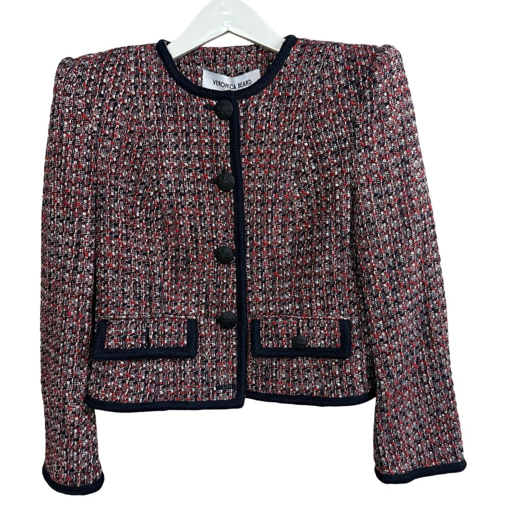 VERONICA BEARD Ceres Metallic Cotton Blend Tweed Jacket - Picture 9 of 11